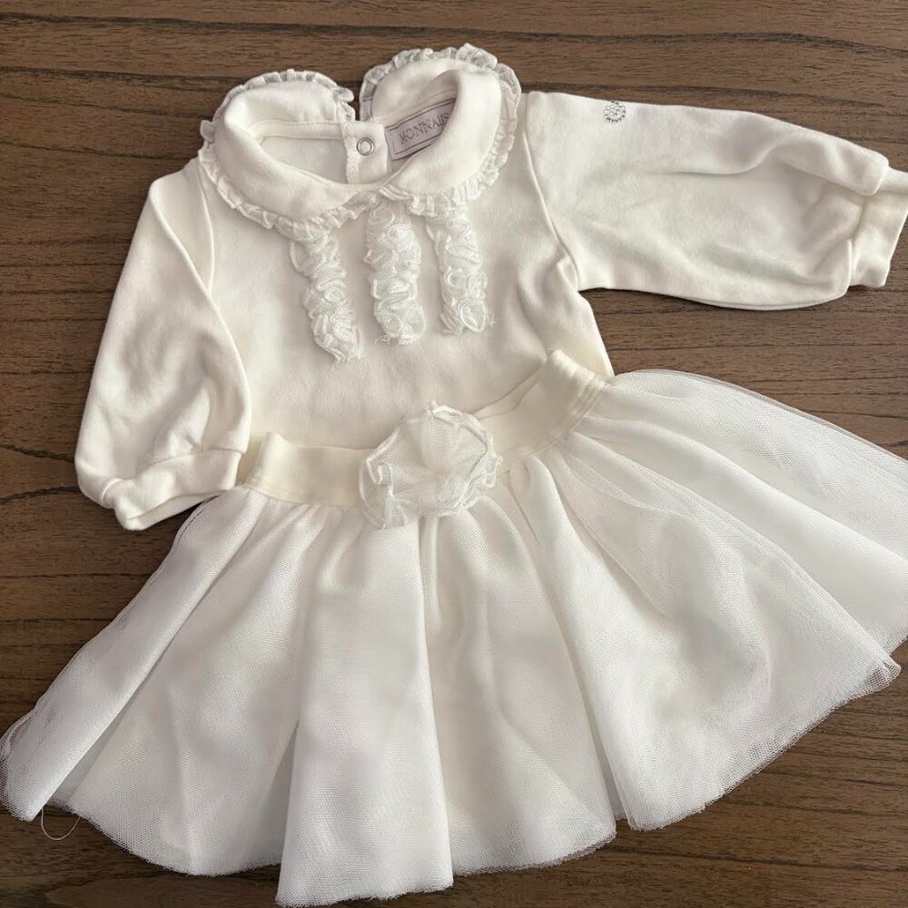 Monnalisa Shirt + Tulle Tutu Ballerina Set 3-6 Mo
